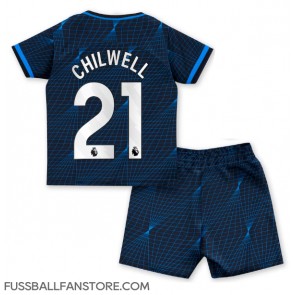 Chelsea Ben Chilwell #21 Replik Auswärtstrikot Kinder 2023-24 Kurzarm (+ Kurze Hosen)
